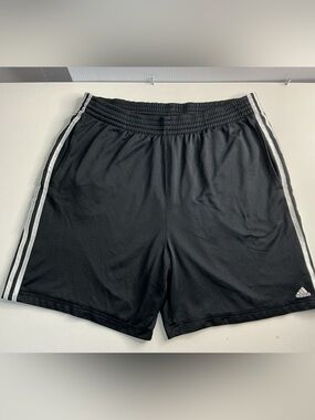 adidas Originals Black Athletic Shorts with White Side Stripes